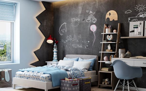 Desain Dinding Papan Tulis: Hiasi dinding dengan cat papan tulis untuk kreativitas yang tak terbatas